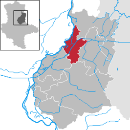 Kaart van Elbe-Parey
