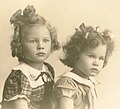 With sister Gail as children
