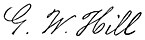 George William Hill, podpis