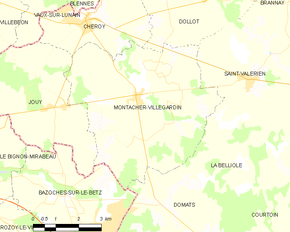 Poziția localității Montacher-Villegardin