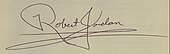 Signature de Robert Jordan