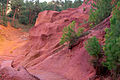 Yellow and red ochre along the Path of Ochres in Roussillon.
