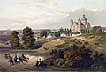 Kanutas Ruseckas. Antakalnis, dešinėje matyti Vilniaus šv. apaštalų Petro ir Povilo bažnyčia 1848 m. (Lietuvos dailės muziejus)