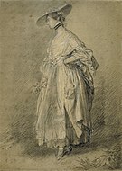 Thomas Gainsborough - Drawing of a woman with a rose, 1763–1765