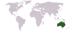 Location of ಆಸ್ಟ್ರೇಲಿಯ