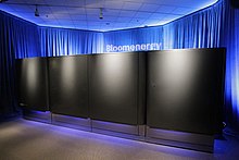 A row of four large Bloom Energy Servers