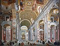 Saint Peter's Basilica by Giovanni Paolo Pannini