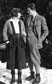 Photograph of Ernest Hemingway and Hadley Richardson Hemingway in Switzerland, 1922.