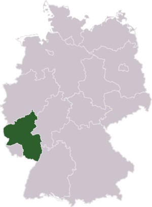 Bundesland Rheinland-Pfalz im Südwesten Deutschlands