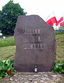Monument to the victims of Augustów chase in Giby, reading: "Died for being Poles"