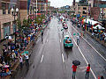 The 2002 GLBT Pride Parade on Hennepin Avenue, photographed from the skyway. The intersection shown is 9th and Hennepin, the subject of a song by the same name by Tom Waits.