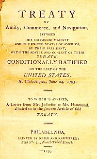 Facsimile of the first page of the Jay Treaty