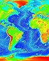 Image 17False color map of ocean depth in the Atlantic basin (from Atlantic Ocean)