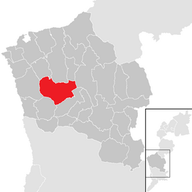 Poloha obce Oberwart v okrese Oberwart (klikacia mapa)