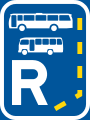 Start of a reserved lane for buses and midi-buses