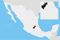 Location of Querétaro in Mexico