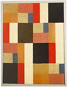 Vertical-Horizontal Composition, textile, 1916