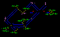 Color-coded Game of Life racetrack