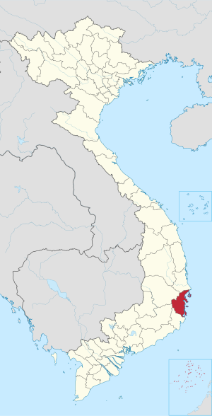Karte von Vietnam mit der Provinz Khánh Hòa hervorgehoben