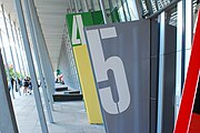 Melbourne Exhibition Centre stencilled door numbers