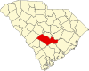 State map highlighting Orangeburg County