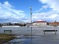Bratislava does not usually suffer major floods, but the Danube sometimes overflows its right bank.