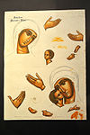 Schema der Lichtführung auf Gesicht, Händen und Füßen der Jungfrau und des Kinds