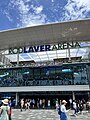 New Rod Laver Arena entrance added in 2018 as part of the Melbourne Park redevelopment.
