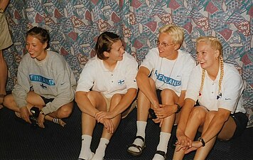 Petra Söderström, Mikaela Ingberg, Tiia Hautala eta Mia Strömmer, 1998