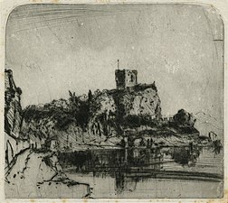 etching: Castle of Dunolly