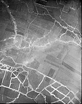 Aerial photograph of the Hohenzollern redoubt, near Auchy-les-Mines, 21 September 1915