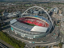 The new Wembley Stadium in London: one of the most controversial projects that Foster + Partners have been involved in.[28]