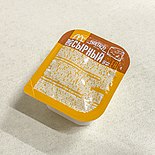 A packet of mass-produced Heinz cheese sauce at a McDonald's restaurant in Moscow, Russia