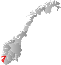 Localização de Rogaland na Noruega
