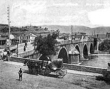 Vardar-Brücke in Skopje um 1909