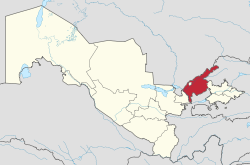 Kedudukan wilayah Toshkent di Uzbekistan