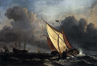 Bateaux sur une mer tempétueuse de J. M. W. Turner