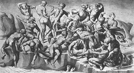 Risba Bitke pri Cascinu, Michelangelo, izgubljena freska