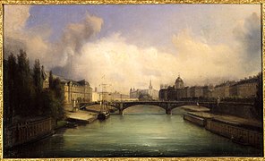 Paris vu du pont Royal (1855), Paris, musée Carnavalet.