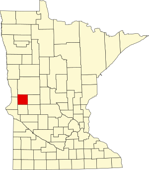 Map of Minnesota highlighting Grant County