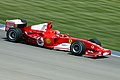 The highly successful Ferrari F2004 driven by Michael Schumacher at the 2004 United States Grand Prix.