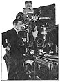 Image 10Charles Logwood broadcasting at station 2XG, New York City, circa November, 1916 (from History of broadcasting)