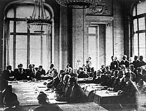 Delegates at the signing of the treaty