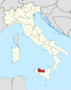Maakunnan sijainti Italiassa