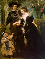 Rubens with Hélène Fourment and their son Peter Paul, 1639, now in the Metropolitan Museum of Art