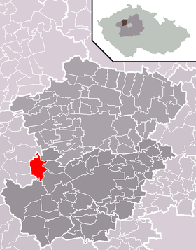Poloha mesta Stochov v rámci okresu Kladno a správneho obvodu obce s rozšírenou pôsobnosťou Kladno