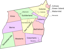 Kaart van Albany County
