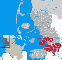 Kaart van Nordsee-Treene