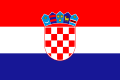 العلم المدني لدولة كرواتيا (بنسبة 2:3)