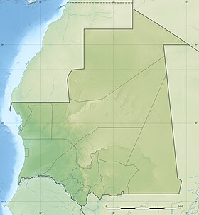 Banc d'Arguin na zemljovidu Mauritanije